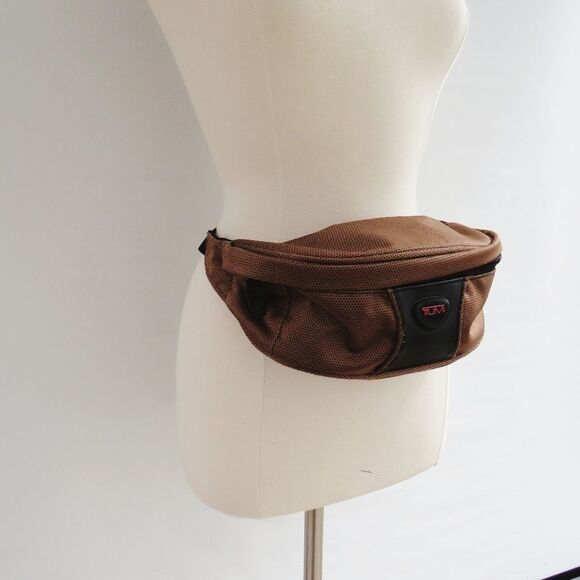 Tumi Womens Mens Unisex Bronze Brown Structured Travel Waist Fanny Pack - Picture 11 of 16